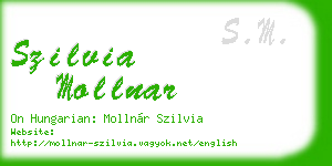 szilvia mollnar business card